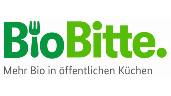 Logo der Initiative "BioBitte - Mehr Bio in öffentlichen Küchen 